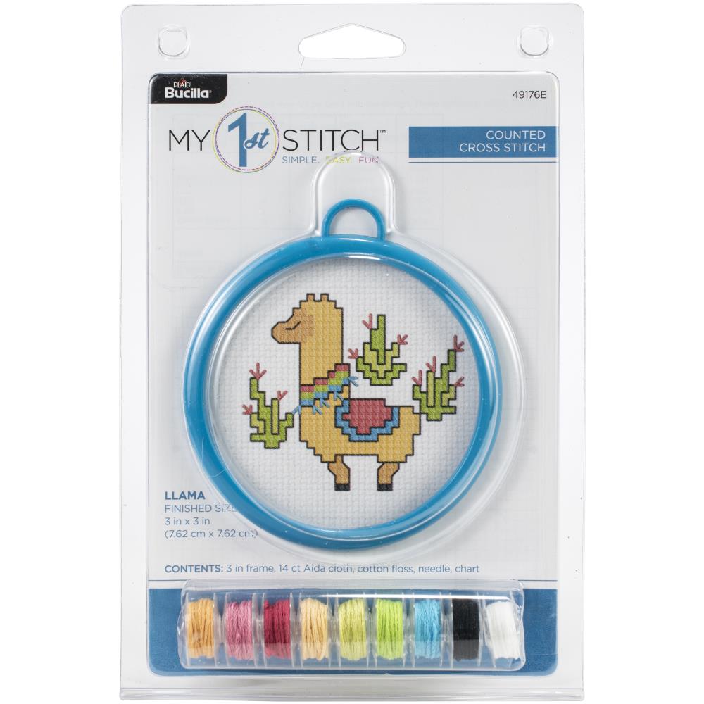 (image for) My 1st Stitch Mini Llama Counted Cross Stitch Kit